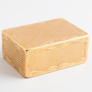 Large 18k Gold Box, Probably French