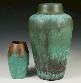 (2) CLEWELL ART POTTERY VASES