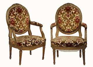 PAIR OF FRENCH ARMCHAIRS