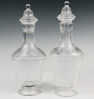 PAIR OF CRYSTAL DECANTERS