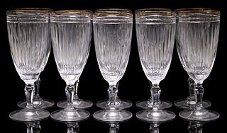 (9) WATERFORD MARQUIS 'HANOVER GOLD' CRYSTAL ICE TEA GLASSES