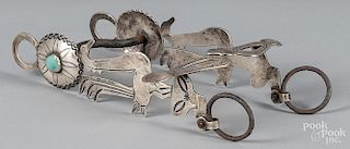 Navajo decorative silver horse bit, ca. 1930, with