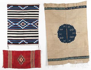 Rose Henry Navajo weaving, 45" x 35", together wit