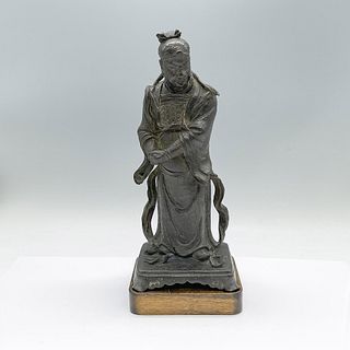 Antique Chinese Bronze Figurine with Base