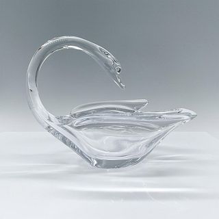 Vannes Crystal Swan Shaped Decorative Bowl