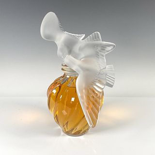 Lalique Crystal Perfume Bottle With Pair of Lovebirds Factice