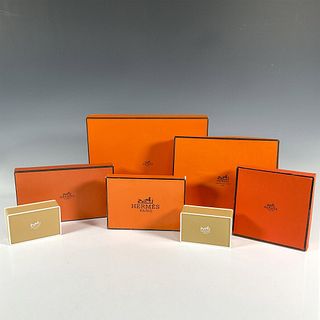 7pc Original Hermes Boxes, Various Sizes