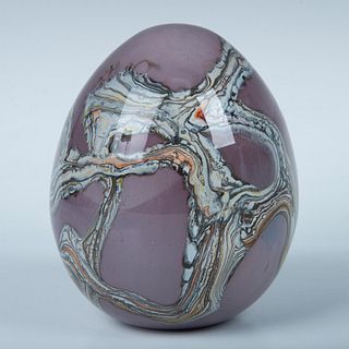 Art Glass Egg Paperweight