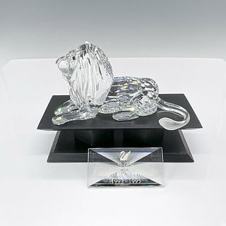 Swarovski Crystal Figurine, Lion with Base and Plaque