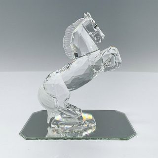 Swarovski Silver Crystal Figurine, White Stallion + Base