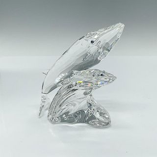 Swarovski Silver Crystal Figurine, Care for Me, Whales