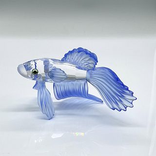 Swarovski Crystal Figurine, Blue Siamese Fighting Fish