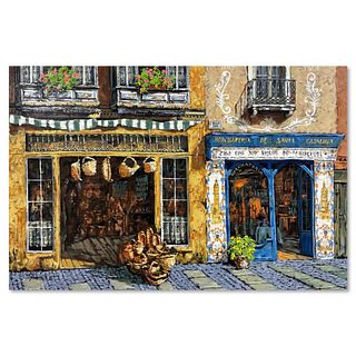 Viktor Shvaiko, "Calle Del Sol" Hand Embellished Limited Edition Printer's Proof on Canvas, Numbered and Hand Signed with Letter of Authenticity.