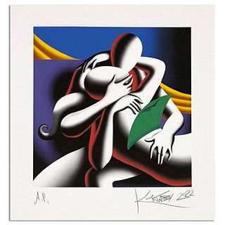 Mark Kostabi, "Transcending the Material" Hand Signed Limited Edition Giclee with Letter of Authenticity.