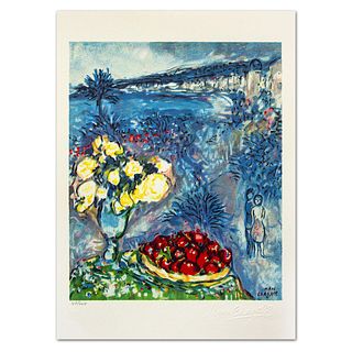 Marc Chagall- Lithograph "Fruits Et Fleurs Devant La Mer"