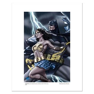 DC Comics, "Batman and Wonder Woman" Numbered Limited Edition Giclee with Certificate of Authenticity.