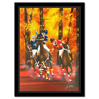 Victor Spahn, "Polo" framed limited edition lithograph, hand signed with Certificate of Authenticity.