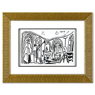 Pablo Picasso (1881-1973), "Carnet de Californie 1.11.55-IX" Framed Lithograph on Paper, with Letter of Authenticity.