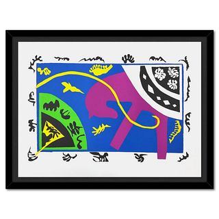 Henri Matisse 1869-1954 (After), "Le Cheval, L'Ecuyere et le Clown" Framed Limited Edition Lithograph with Certificate of Authenticity.