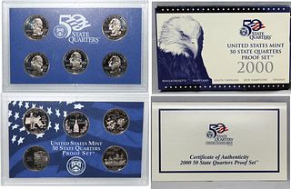 2000 United States Mint Proof Quarter Set 5 pc set   