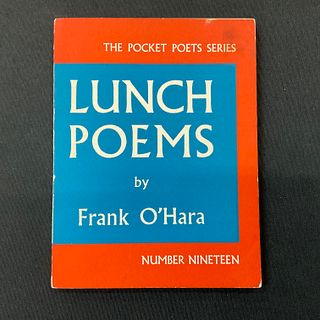 Lunch Poems by Frank O'Hara 1964 The Pocket Poets Series Number Nineteen