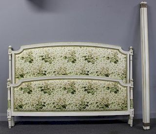Louis XVI Style Carved, Painted and Upholstered