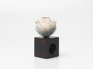 MIKI ASAI, Still Life: Colorful Vase on Monochrome Table