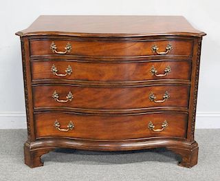Chippendale Style 4 Drawer Serpentine Front