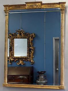 Giltwood Over Mantle Mirror.