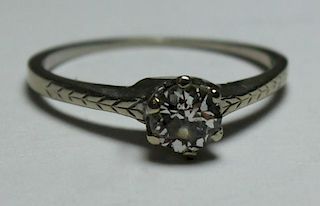 JEWELRY. Diamond and 14kt Engagement Ring.
