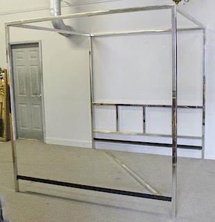 Midcentury Pace King Size Chrome Canopy Bed.