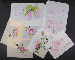 Set of Eight Floral Studies