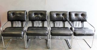 Midcentury Set of 4 Tucroma Dining Chairs.