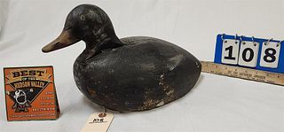 Vintage duck  Decoy 9"H X 15 1/2"L X 7 1/2"W