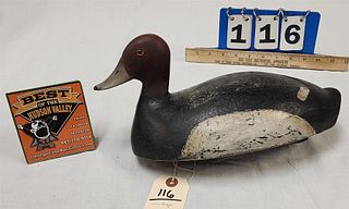 Vintage Duck Decoy 6 1/2"H X 13"L X 6 1/2"W