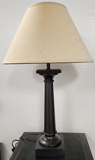 Brass Column Table Lamp 31"