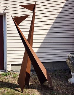 metal sculpture "birds in flight by glen mayo 7'8" woodstock artist