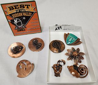 Lot Vintage Copper Pins- Rebaje, Copper Bell