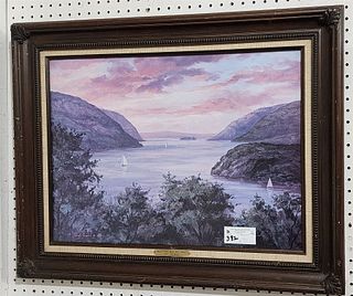 Framed Litho "Sunset View From West Point" Pencil Sgnd Paul Gould 144/450 17 1/2" X 23 1/2"