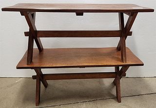 Lot 2 Wooden Benches 17"H X 40"W X 16"D