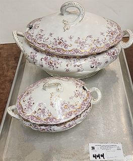 Tray Maddock "Alhambra Transfer Covered Tureen And Sauce 