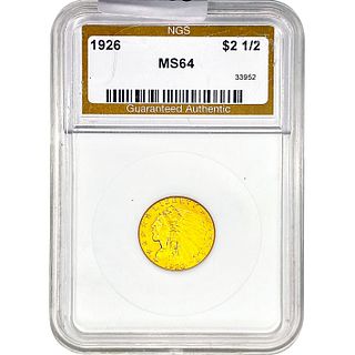 1926 $2.50 Gold Quarter Eagle NGS MS64