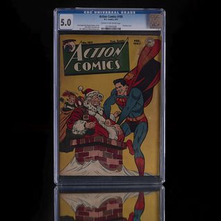 Actions Comics #105. Christmas cover. Calificación 5.0.  Editor DC comics. Año de emisión 1947.  Número de certifi