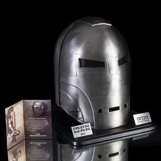 The Iron Monger Armor. This full-size replica helmet been hand-made in metal and is based upon the actual movie prop. 226 of 250.