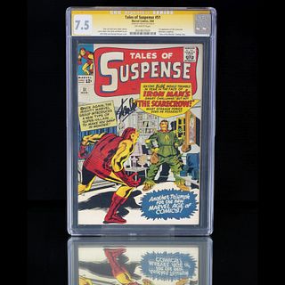 Tales of Suspense #51. Firmado por Stan Lee. 1st appearance of the Scarecrow (Ebenezer Laughton). Tales of the Watcher...Calf. 7.5.