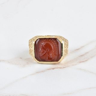Carnelian and 14K Ring