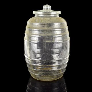 Vintage Glass Covered Jar