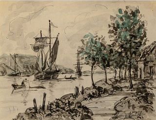 Johan Barthold Jongkind - River Scene