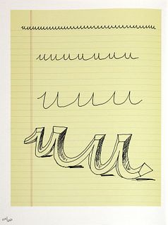 David Hockney - Letter U from "Hockney