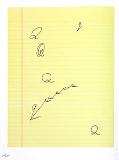 David Hockney - Letter Q from "Hockney